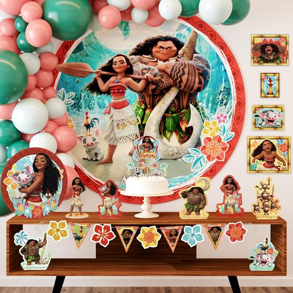 Decoração de Mesa Infantil Moana, Piffer - PT 1 UN