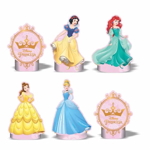 Decoração de Mesa Infantil Princesas Disney, Piffer - PT 1 UN