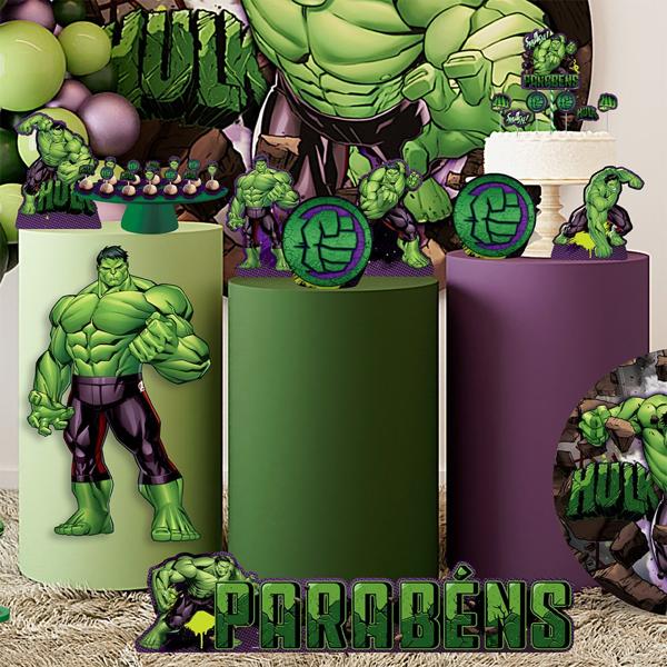 Decoração de Mesa Infantil Vingadores Avengers Marvel Hulk, Piffer - PT 1 UN