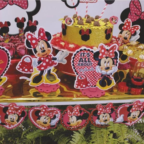 Faixa Decorativa de Aniversário Minnie Mouse, Piffer - PT 1 UN