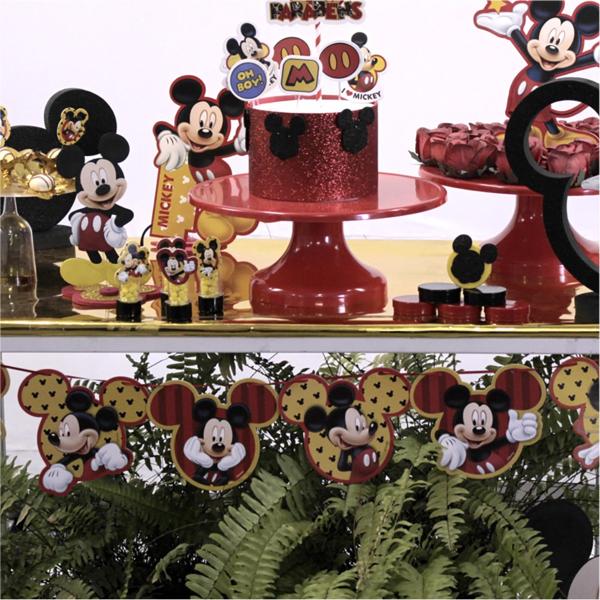 Faixa Decorativa de Aniversário Mickey Mouse, Piffer - PT 1 UN