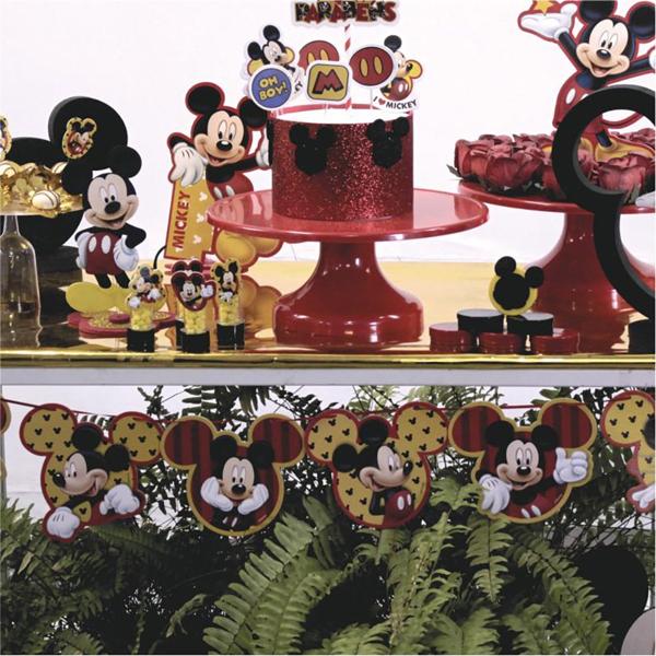 Faixa Decorativa de Aniversário Mickey Mouse, Piffer - PT 1 UN