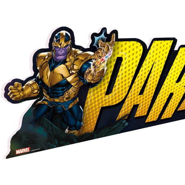 Decoração de Mesa Infantil "Parabéns", Os Vingadores, Piffer - PT 1 UN