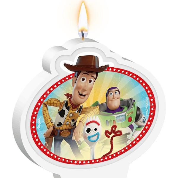 Vela de Aniversário Plana, Toy Story Disney Pixar, Regina Festas - PT 1 UN