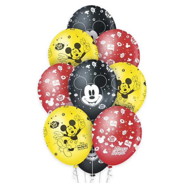 Balões de Aniversário, Mickey Mouse Clássico, Premium, Látex, 12", Regina Festas - PT 10 UN