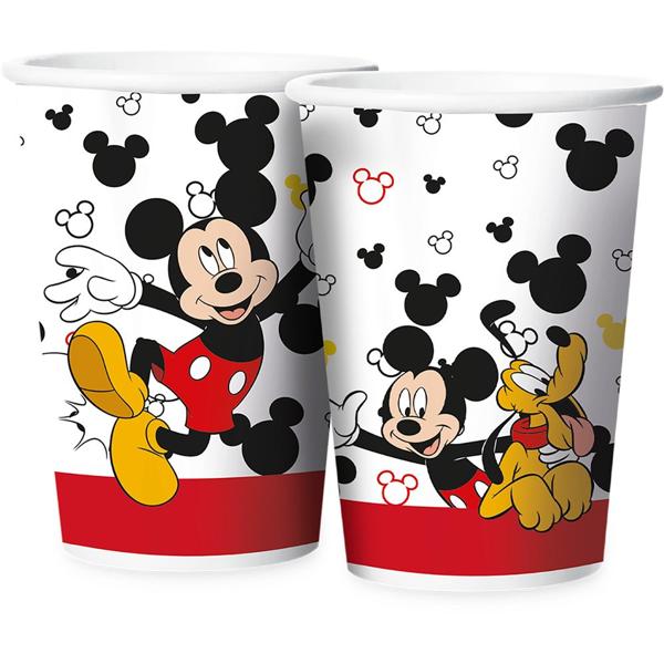 Copo de papel, Mickey Disney, 180Ml, Regina Festa - PT 12 UN