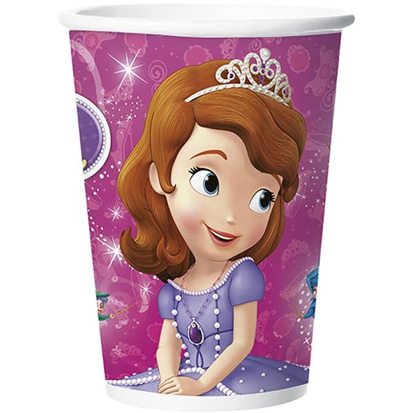 Copo para Festa Infantil, Princesinha Sofia, 180ml, Regina Festas - PT 12 UN