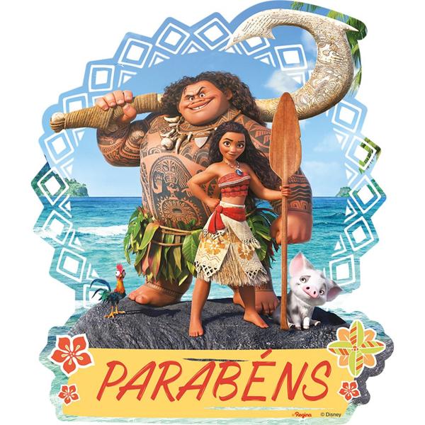 Topo de Bolo Infantil, Moana, Regina Festas - PT 1 UN