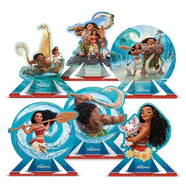 Decoração de Mesa Infantil Moana, Regina Festas - PT 6 UN