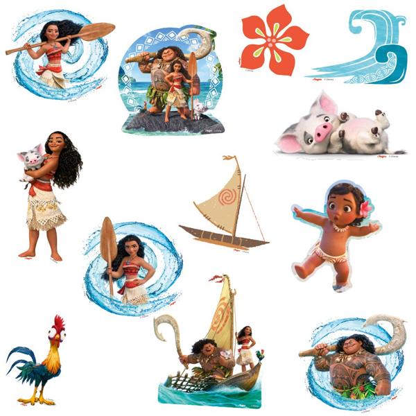 Decoração de Mesa Infantil Moana, Regina Festas - PT 12 UN