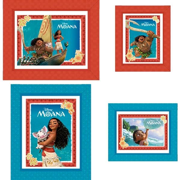 Quadro Decorativo Moana, Regina Festas - PT 4 UN