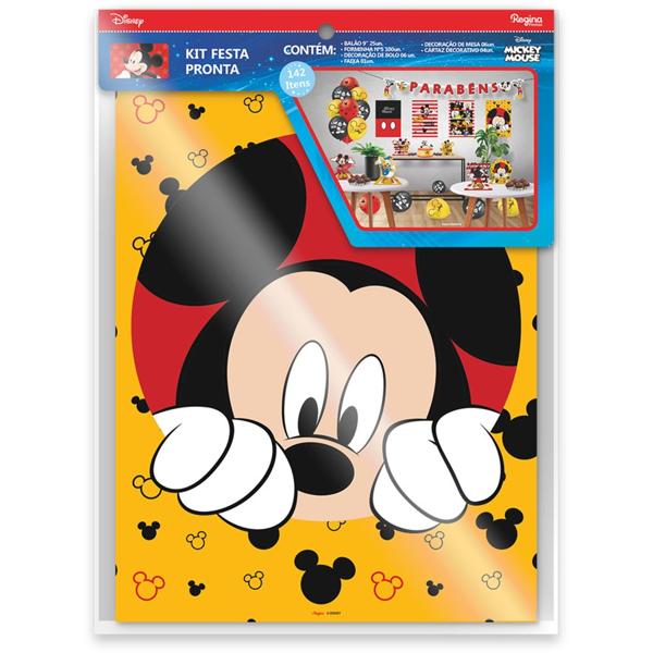 Kit Festa Infantil Mickey Disney, Regina Festas - 1 UN