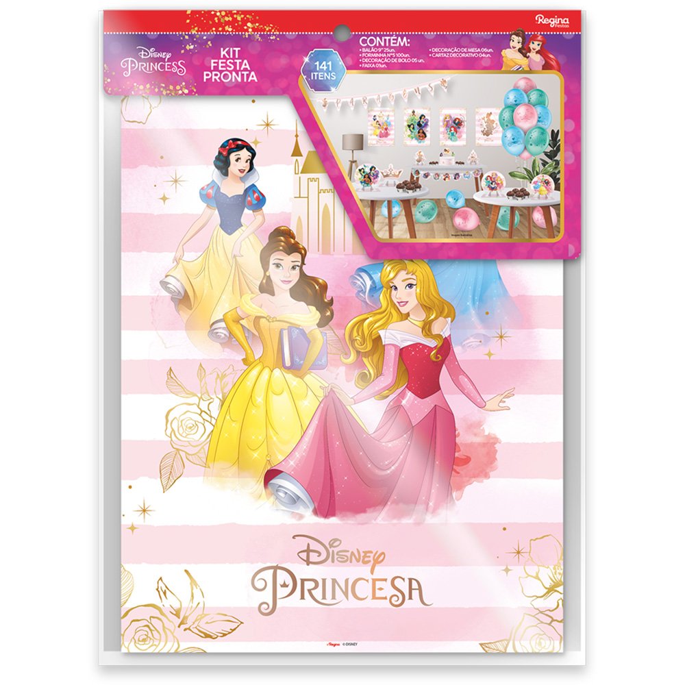 Kit Festa Fácil Princesas Disney Decoração Aniversário