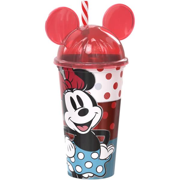 Copo com Orelha, Minnie Disney, 500ml, Plasutil - PT 1 UN