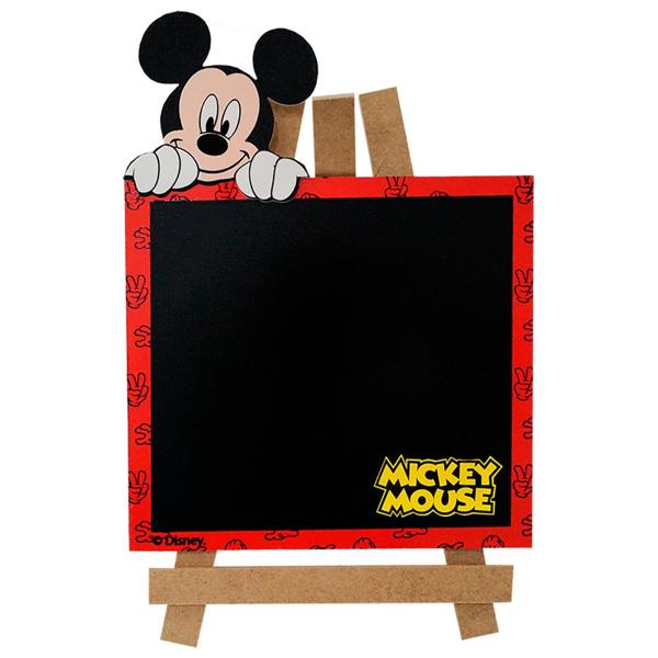 Mini Lousa Infantil Disney, Mickey Mouse, em MDF, Grinfest - PT 1 UN