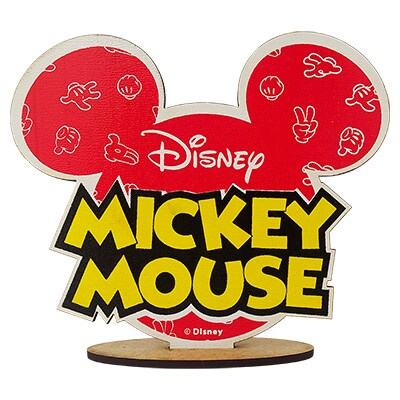 Enfeites de Mesa Infantil Mickey Mouse, em MDF, Grinfest - PT 1 UN