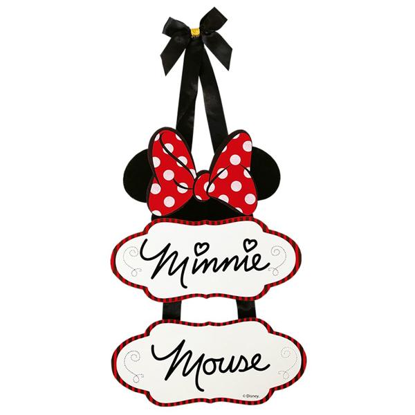 Placa de Aniversário Disney, Minnie Mouse, em MDF, Grinfest - PT 1 UN