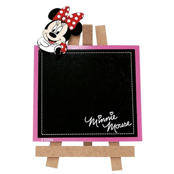 Mini Lousa Infantil Minnie Mouse, Quadrada, em MDF, Grinfest - PT 2 UN