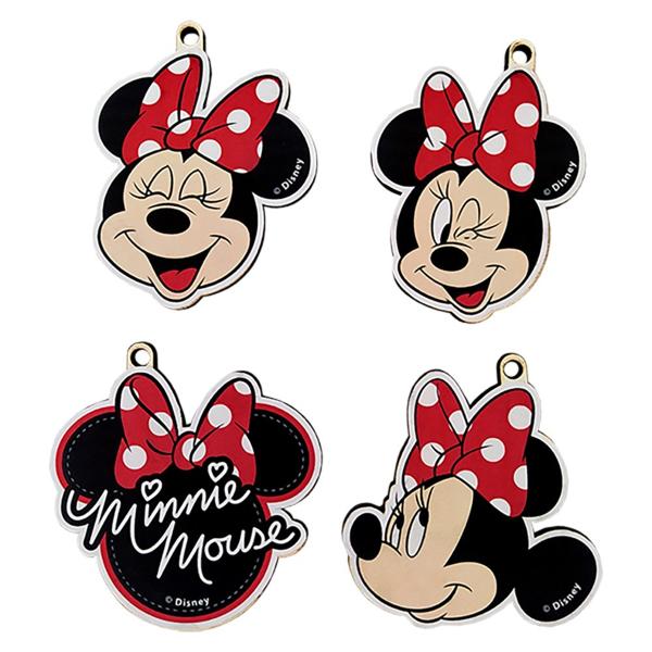 Kit Pingentes Infantil Minnie Disney Mouse, Grinfest - PT 4 UN