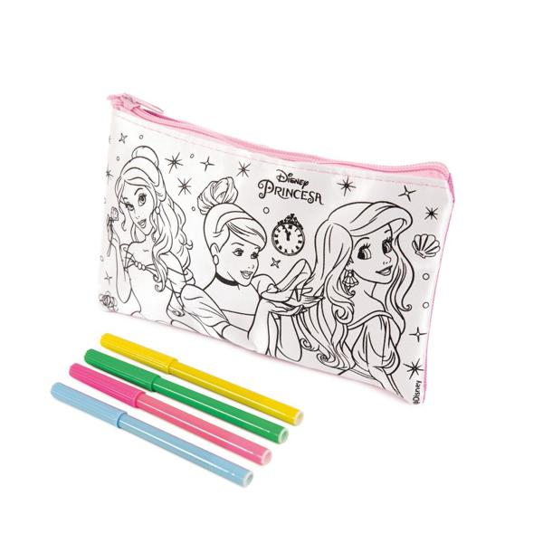 Bolsa para Colorir, Princesas Disney, com 4 Canetas, Cromus - PT 4 UN