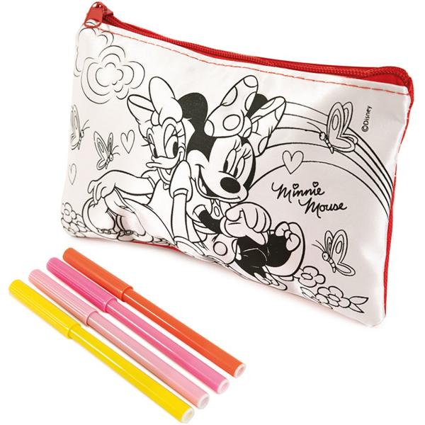 Bolsa para Colorir, Minnie Mouse, com 4 Canetas, Cromus - PT 4 UN