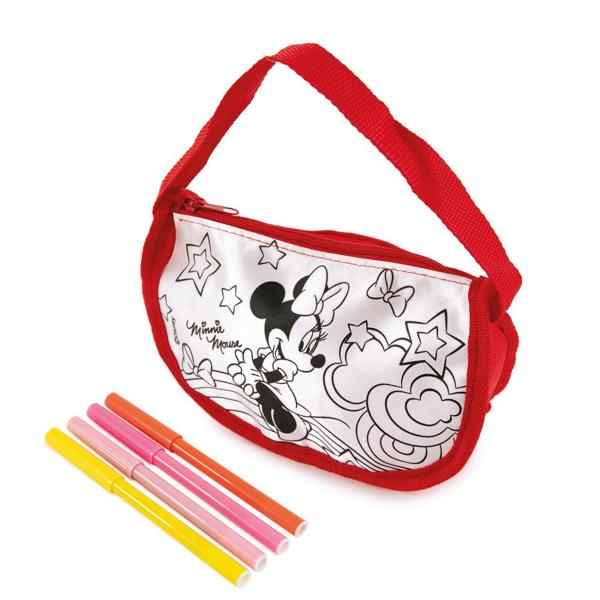 Bolsa para Colorir, Minnie Mouse, com Alças e 4 Canetas, Cromus - PT 4 UN