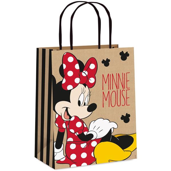 Sacola de Papel Kraft Minnie Disney, Média, Cromus - 1 UN