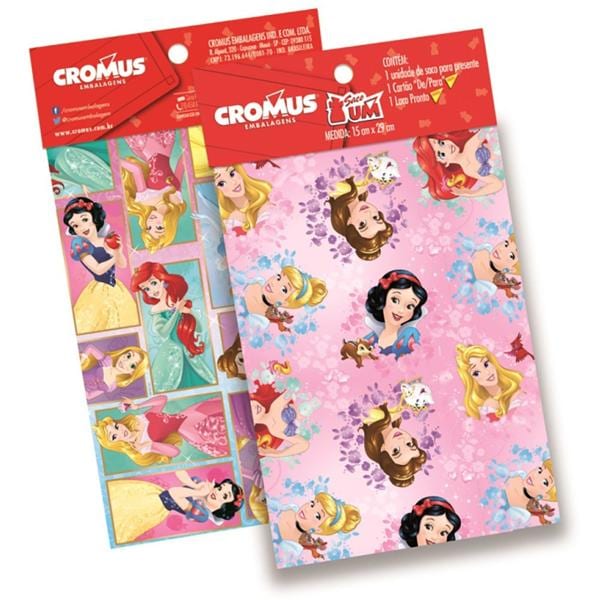 Saco de Presente Infantil Disney Presentes, Cromus - PT 1 UN