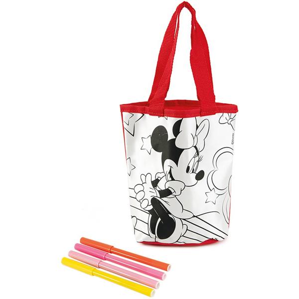 Bolsa para Colorir, Minnie Mouse, com 4 Canetas, Cromus - PT 4 UN