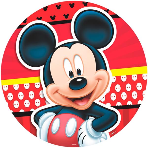 Painel Decorativo para Festa Infantil Mickey Mouse, Redondo, Piffer - PT 1 UN