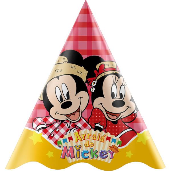 Chapéu de Aniversário, Arraiá do Mickey, Regina Festas - PT 12 UN