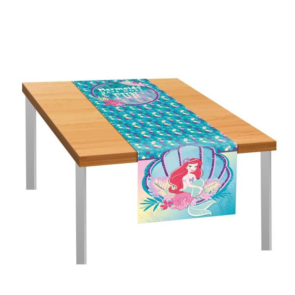 Toalha de Mesa Infantil Trilho, A Pequena Sereia, 40cm x 200cm, Regina Festas - 1 UN