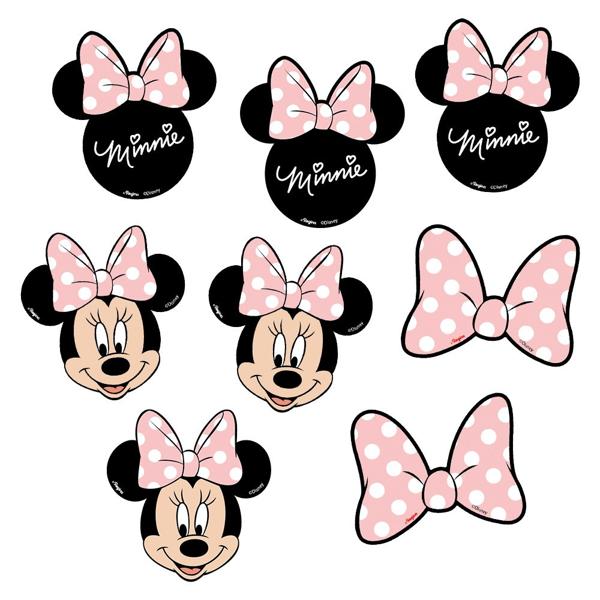 Palito Decorativo Minnie Mouse Rosa, Piffer - PT 8 UN