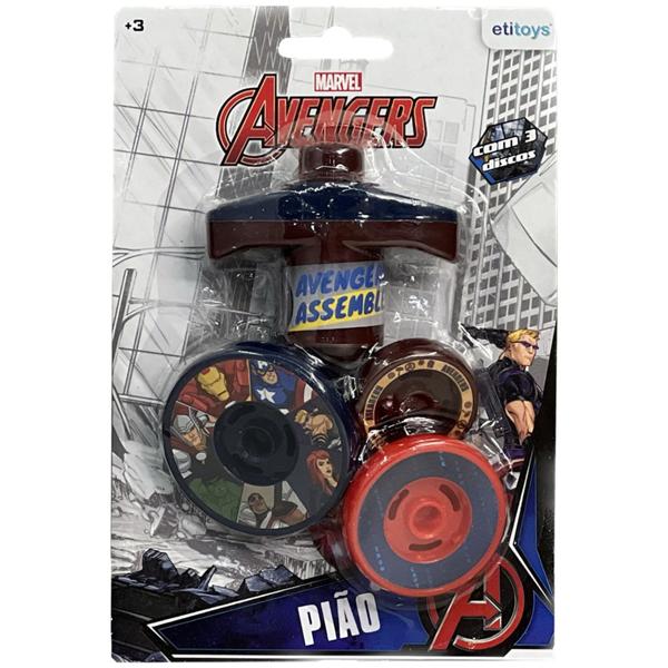 Pião Pirâmide Disney, Vingadores Avengers Marvel, Etihome - BT 1 UN