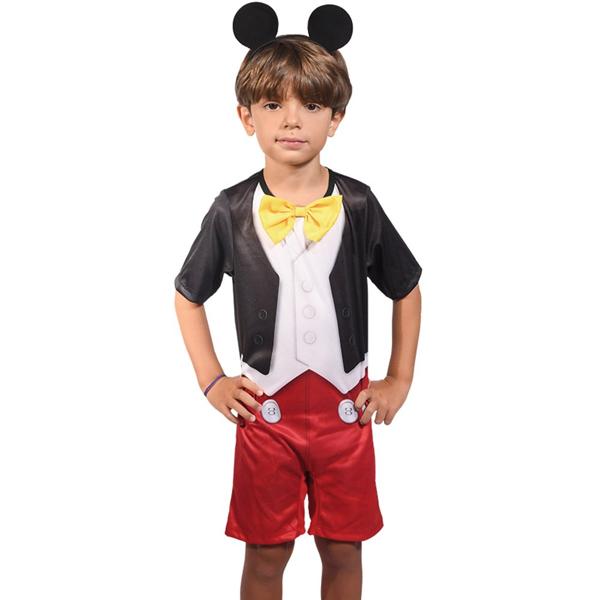 Fantasia Mickey Disney Infantil, Tamanho P, Disney, Novabrink - PT 1 UN