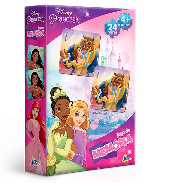 Jogo da Memória Princesas Disney, Toyster - CX 1 UN