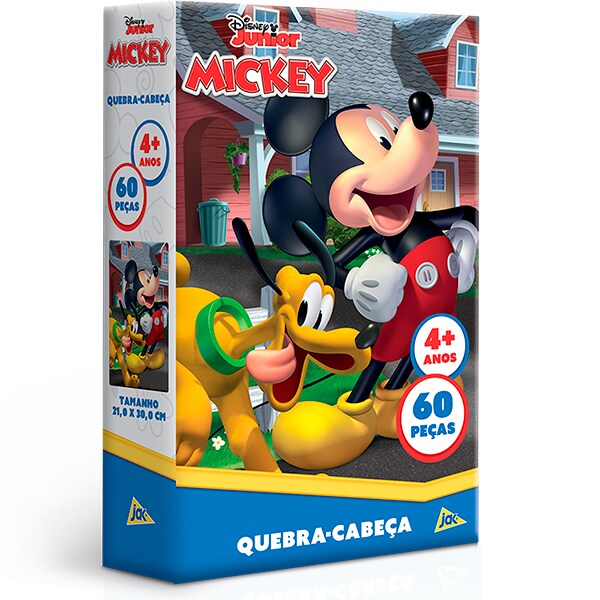 Quebra-Cabeça Mickey, 60 Peças, Toyster - CX 1 UN