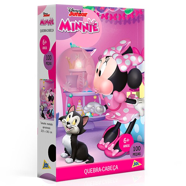 Quebra-Cabeça Minnie Mouse, 100 Peças, Toyster - CX 1 UN