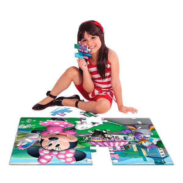 Quebra-Cabeça Grandão Minnie Mouse, Peças Grandes, 48 Peças, Toyster - CX 1 UN