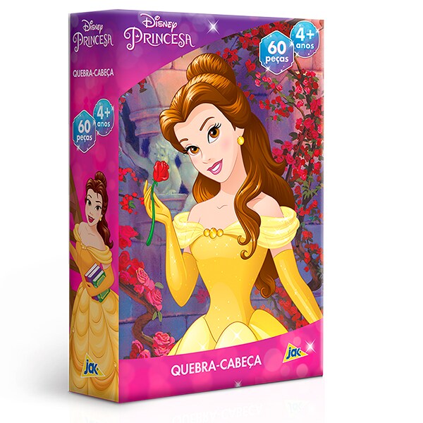 Quebra-Cabeça Princesa Bela, 60 Peças, Toyster - CX 1 UN