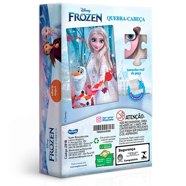 Quebra-Cabeça Frozen, Elsa, 60 Peças, Toyster - CX 1 UN