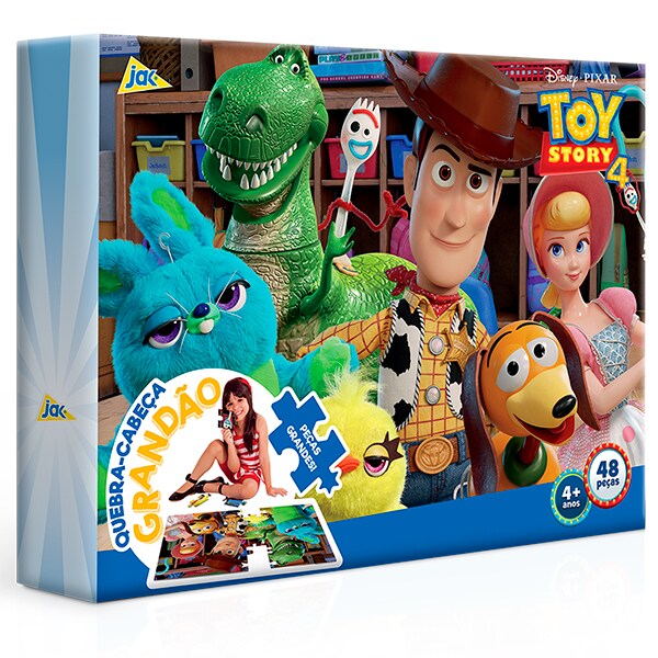 Quebra-Cabeça Grandão Toy Story 4, Peças Grandes, 48 Peças, Toyster - CX 1 UN