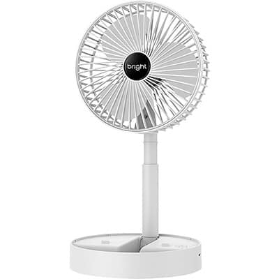 Ventilador portátil recarregável, Branco, VN002, Bright - CX 1 UN