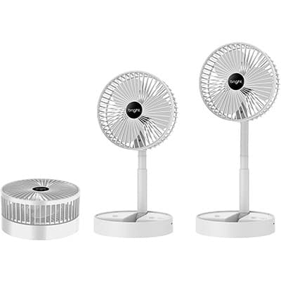 Ventilador portátil recarregável, Branco, VN002, Bright - CX 1 UN