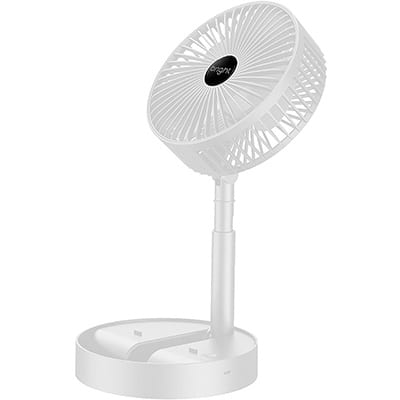 Ventilador portátil recarregável, Branco, VN002, Bright - CX 1 UN