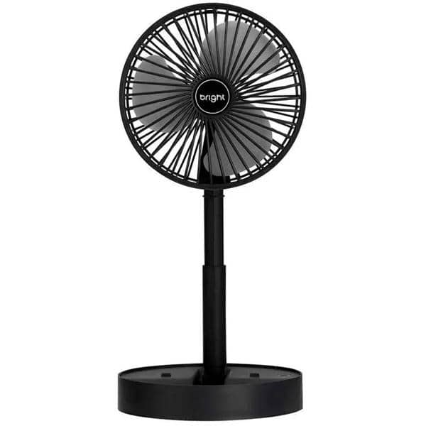 Ventilador portátil recarregável, Preto, VN003, Bright - CX 1 UN