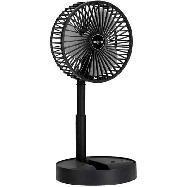 Ventilador portátil recarregável, Preto, VN003, Bright - CX 1 UN