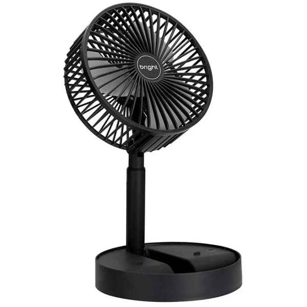 Ventilador portátil recarregável, Preto, VN003, Bright - CX 1 UN