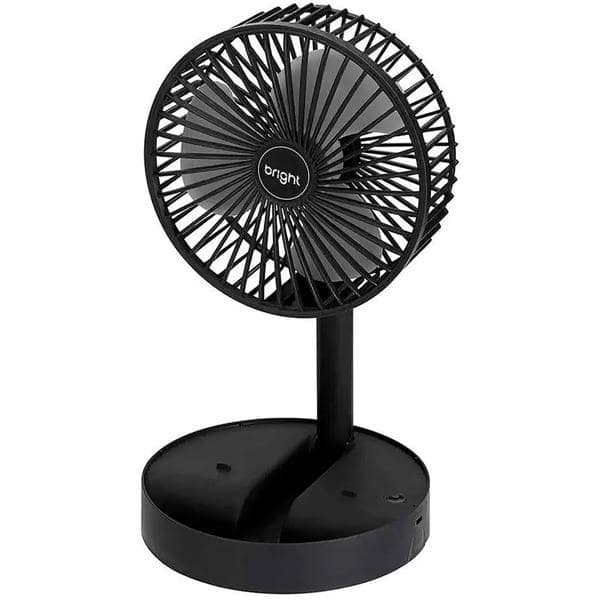 Ventilador portátil recarregável, Preto, VN003, Bright - CX 1 UN