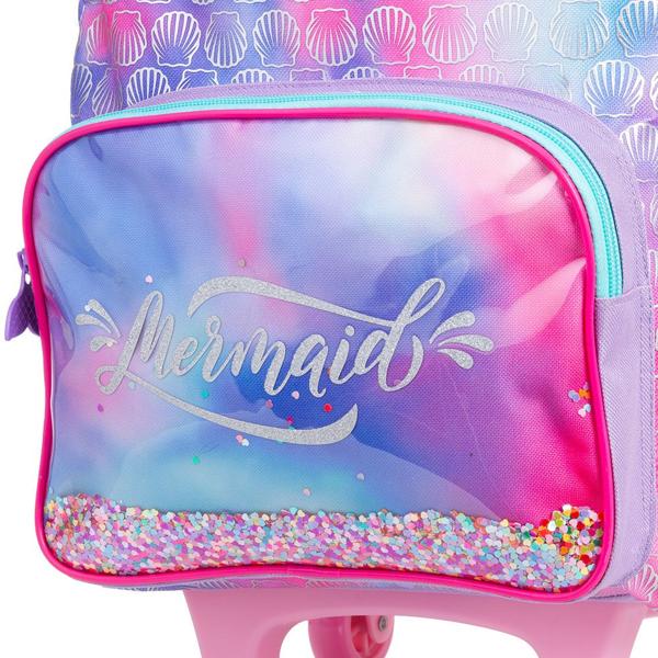 Mochila Escolar Infantil de Rodinhas X Mermaid Color Sestini - PT 1 UN